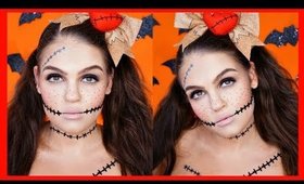 Voodoo Doll Halloween Makeup