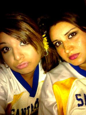 I did both of our makeup very bright lol 