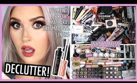 Brows, Mascaras, Liners, Pigments & More! 🔪 ORGANIZE AND DECLUTTER MY MAKEUP COLLECTION 2018! 😏