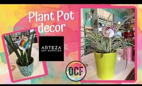 Resin and wood plant pot decor using Arteza (Resin Art)
