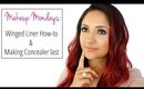 Makeup Mondays: How to get the Winged liner look & How to make your Concealer stay all day