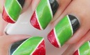Christmas Nail Art - Candy Cane Twist - Decoracion de uñas