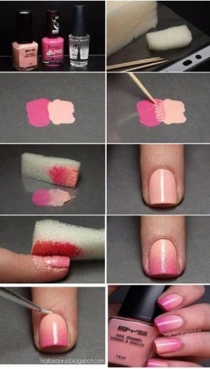 Simple steps to achieve ombre nails.