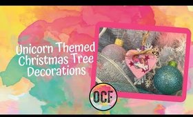 Unicorn Themed Resin and Clay Christmas Tree Decorations (Resin Art)