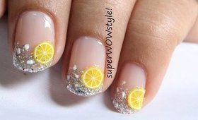 Cocktail Nails !! Fruit Fimo Nail Designs - Fimo Clay Cane Rod Easy Nail Designs
