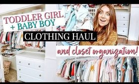 TODDLER GIRL & BABY BOY CLOTHING HAUL // CLOSET ORGANIZATION | Kendra Atkins