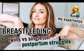 BREASTFEEDING TWINS VS A SINGLETON | PUMPING & SUPPLEMENTING | POST PARTUM STRUGGLES | Kendra Atkins