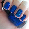 OPI Blue My Mind with Last Friday Night
