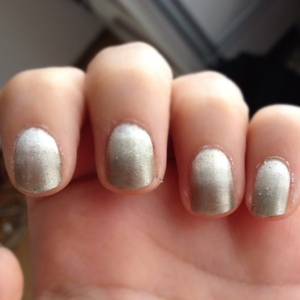Metallic and white.