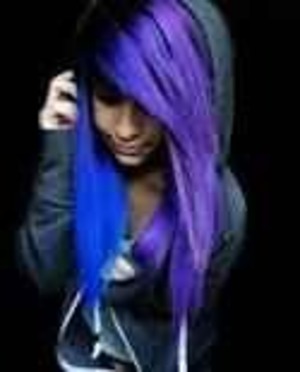 purple and blue hair
