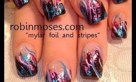 CRACKLE POLISH another way. design with 3d shine: robin moses nail art tutorial