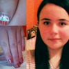 my nails ( cupcakes ) and me with no makeup :-)  