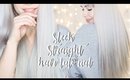 HOW TO GET STRAIGHT SLEEK BLEACHED HAIR WITHOUT STRAIGHTENERS ad