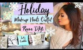 Holiday Makeup, Nails, Outfit and Room DIY's! | Belinda Selene