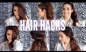 LAZY GIRL HAIR HACKS + HAIRSTYLES!