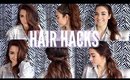 LAZY GIRL HAIR HACKS + HAIRSTYLES!
