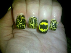 Batman inspired nail art