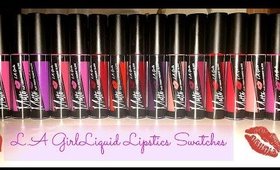NEW L.A GIRL FLAT FINISH MATTE PIGMENT GLOSS [ LIP SWATCHES] ALL SHADES!