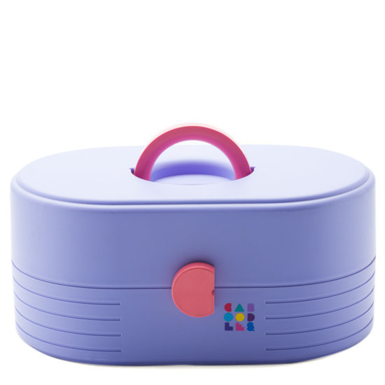 Caboodles Purple & Blue Makeup Case with Stickers