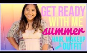 GET READY WITH ME: SUMMER HAIR, MAKEUP, & OUTFIT!