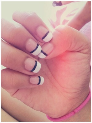 My twist on French Nails(: