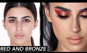 Red and Bronze Makeup Tutorial  | Hindash