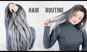Hair Routine |  Maintaining Grey Hair (Bleached / Dyed)