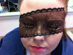 Mask I did for my make up course summative. Leopard Lace Mask. 