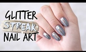 GLITTER STREAK NAIL ART | #MANIMONDAY