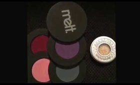 Melt cosmetics eye shadow stacks size compared to other brands.