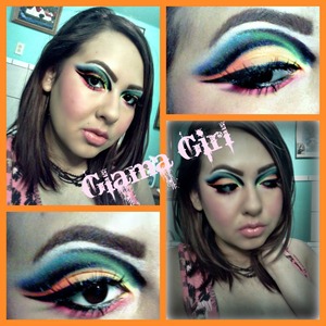 A Colorful Cut Crease look with a twist!! <3
Make sure to check out Glama Girls Cosmetics the have some AWESOME products!!! 
http://www.glamagirlcosmetics.com