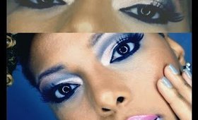 Shimmery Smoky Eye with A Ombre, Pink Lip -Makeup Tutorial