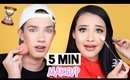 5 MINUTE MAKEUP CHALLENGE WITH JAMES CHARLES!