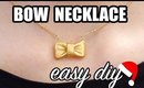 DIY Dainty Bow Clay Necklace
