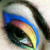 Rainbow eye make-up inspired by VintageOrTacky