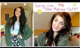 Spring Look: Makeup, Hair, Outfit