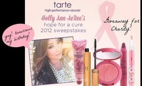 For my birthday tomorrow...let's hope for a cure - HUGE tarte GIVEAWAY for Charity