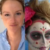 Before and after sugar skull