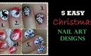 Giveaway + 5 EASY Christmas Nail Art Designs (for Short Nails)