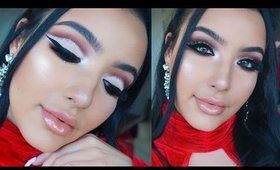 GLITTER CUT CREASE MAKEUP TUTORIAL | AMANDA ENSING