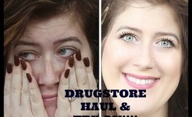 DRUGSTORE Haul & Try On Get Ready with Me + FAILS!!!!