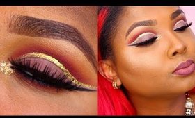 PROM Makeup tutorial - Pop of Gold Cut crease - Queenii Rozenblad