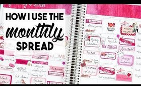 How I Use My Monthly Spreads in My Erin Condren Life Planner