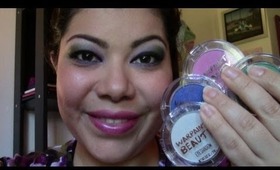 Smokey green and purple