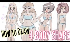 ✍🏽HOW TO DRAW // 4 DIFFERENT BODY SHAPES!! 😳✍🏽