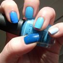 Blue Ombre nails
