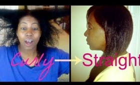 Hair Care: How I Go From Curly to Straight with NO Heat
