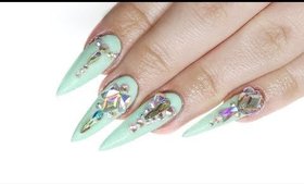 SUPER BLINGED OUT JEFFREE STAR NAILS || GEL TUTORIAL