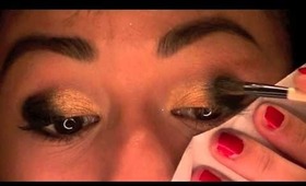 How To : Smokey Evening Look (Black & Gold)