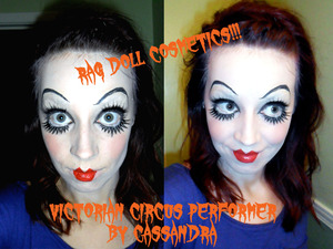 Victorian Circus Performer makeup by me, contest entry for Rag Doll Cosmetics. Tutorial on YouTube.
http://www.youtube.com/watch?v=mbTSEFra9XE&feature=channel_video_title
